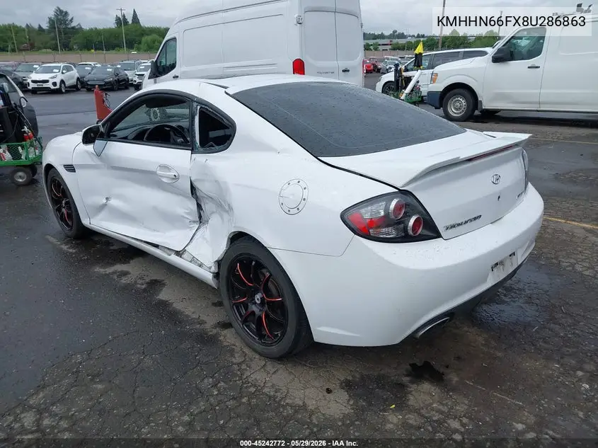 2008 Hyundai Tiburon Gt/Gt Limited/Se VIN: KMHHN66FX8U286863 Lot: 45242772