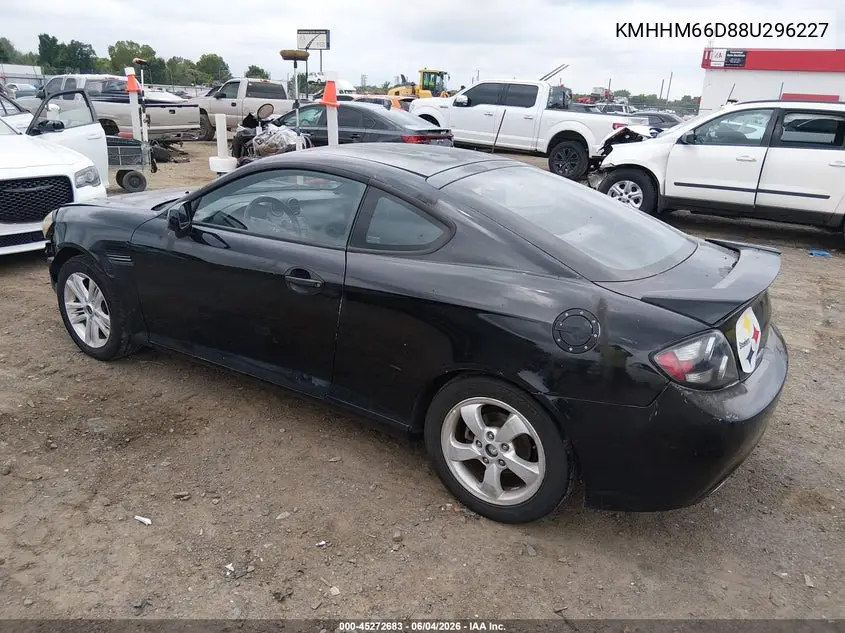 2008 Hyundai Tiburon Gs VIN: KMHHM66D88U296227 Lot: 45272683