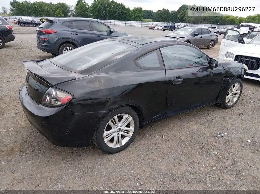 2008 Hyundai Tiburon Gs VIN: KMHHM66D88U296227 Lot: 45272683