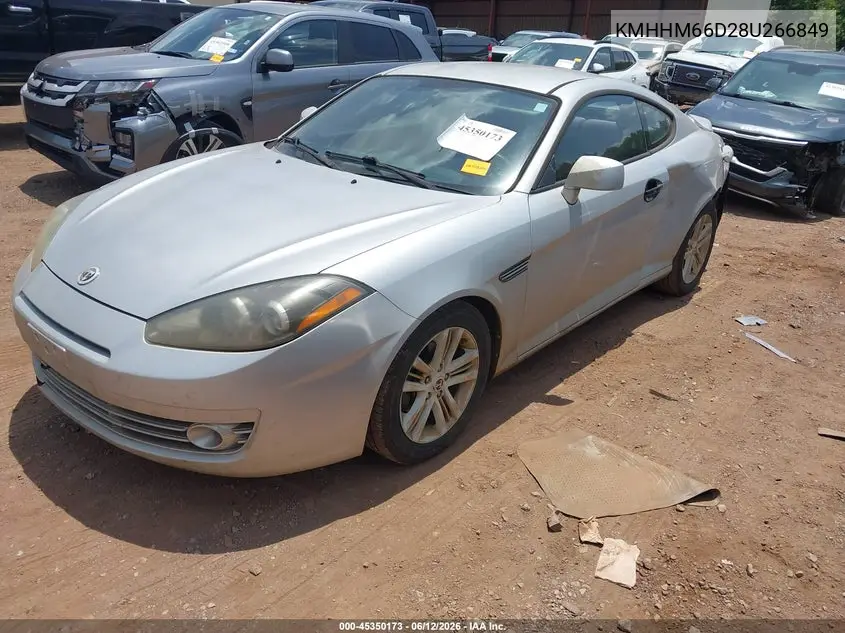 2008 Hyundai Tiburon Gs VIN: KMHHM66D28U266849 Lot: 45350173