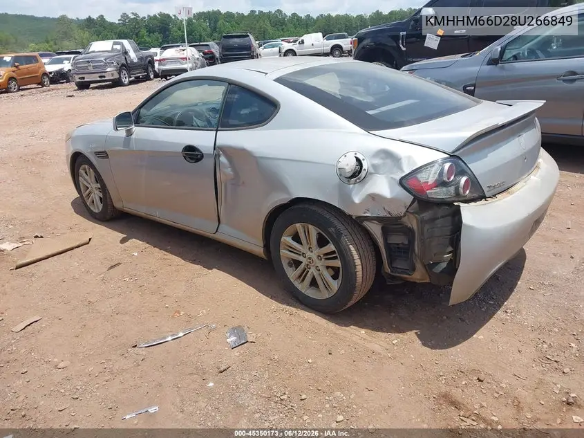 2008 Hyundai Tiburon Gs VIN: KMHHM66D28U266849 Lot: 45350173