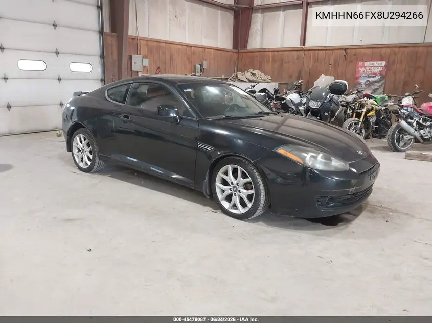 2008 Hyundai Tiburon Gt/Gt Limited/Se VIN: KMHHN66FX8U294266 Lot: 45478087