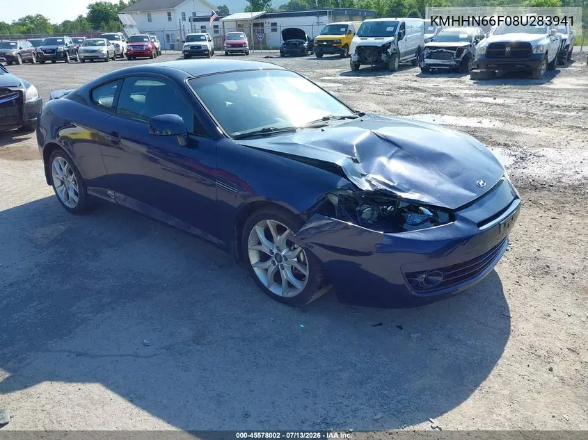 2008 Hyundai Tiburon Gt/Gt Limited/Se VIN: KMHHN66F08U283941 Lot: 45578002
