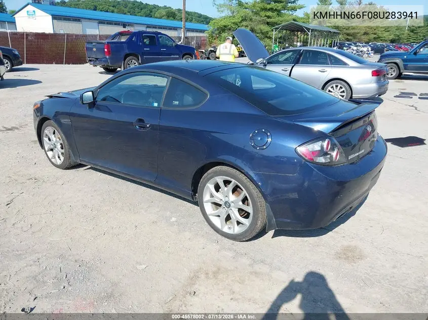 2008 Hyundai Tiburon Gt/Gt Limited/Se VIN: KMHHN66F08U283941 Lot: 45578002