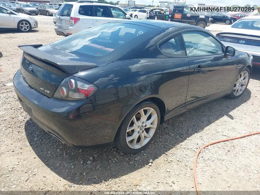 2008 Hyundai Tiburon Gt/Gt Limited/Se VIN: KMHHN66F18U270289 Lot: 45637534