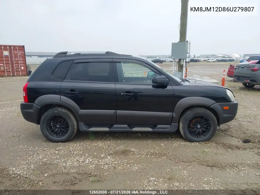 2006 Hyundai Tucson Gl V6 VIN: KM8JM12D86U279807 Lot: 12652008