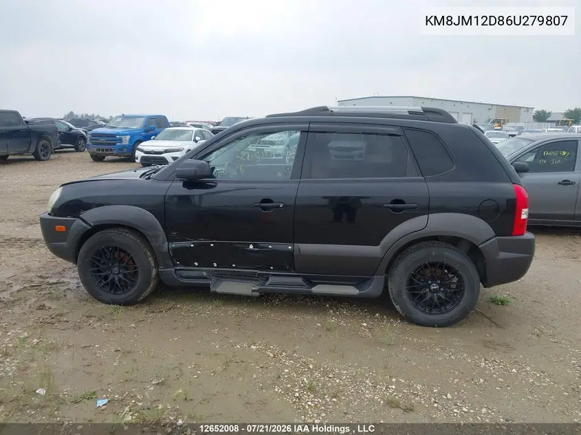 2006 Hyundai Tucson Gl V6 VIN: KM8JM12D86U279807 Lot: 12652008