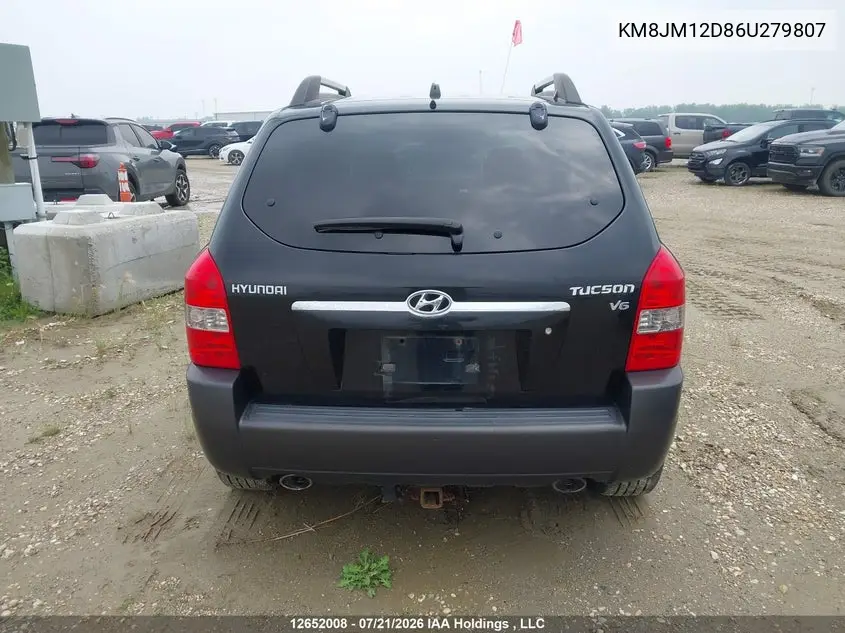 2006 Hyundai Tucson Gl V6 VIN: KM8JM12D86U279807 Lot: 12652008