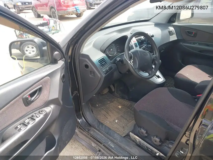 2006 Hyundai Tucson Gl V6 VIN: KM8JM12D86U279807 Lot: 12652008
