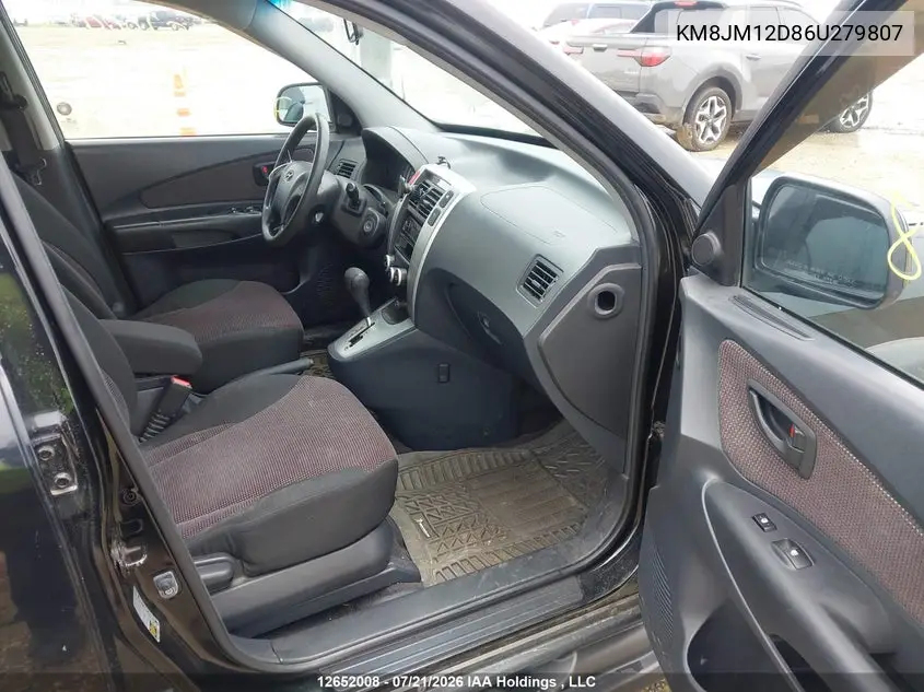2006 Hyundai Tucson Gl V6 VIN: KM8JM12D86U279807 Lot: 12652008