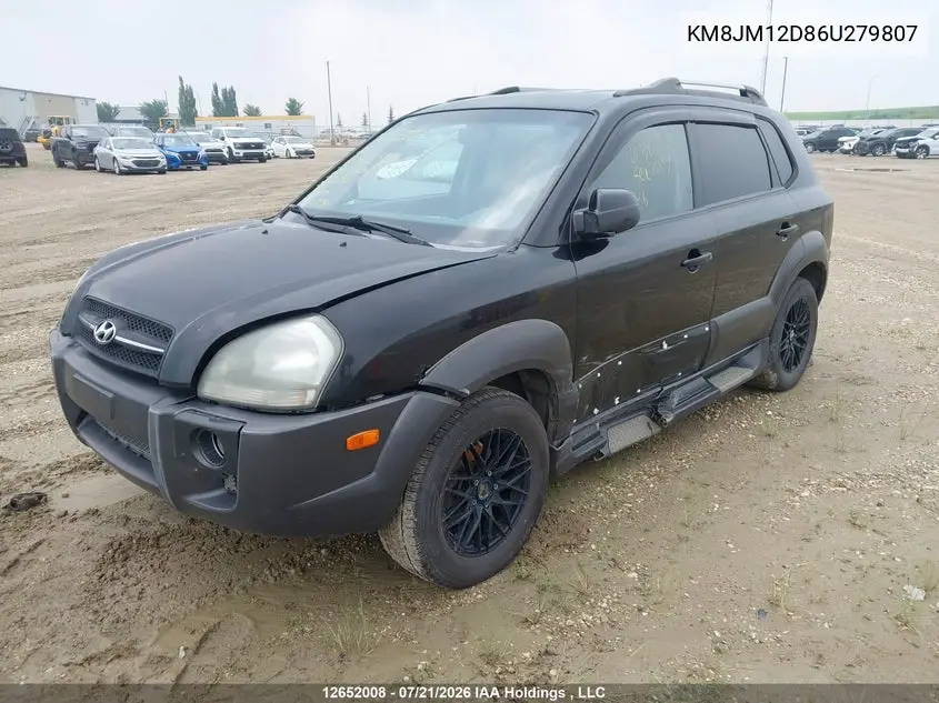 2006 Hyundai Tucson Gl V6 VIN: KM8JM12D86U279807 Lot: 12652008