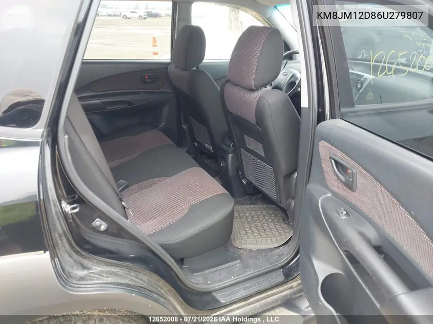 2006 Hyundai Tucson Gl V6 VIN: KM8JM12D86U279807 Lot: 12652008