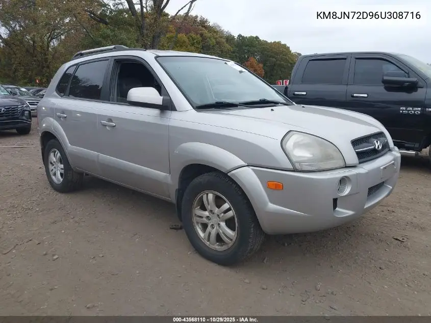 KM8JN72D96U308716 2006 Hyundai Tucson Gls/Limited
