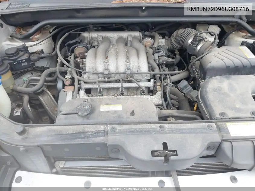 KM8JN72D96U308716 2006 Hyundai Tucson Gls/Limited