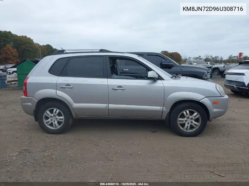 KM8JN72D96U308716 2006 Hyundai Tucson Gls/Limited