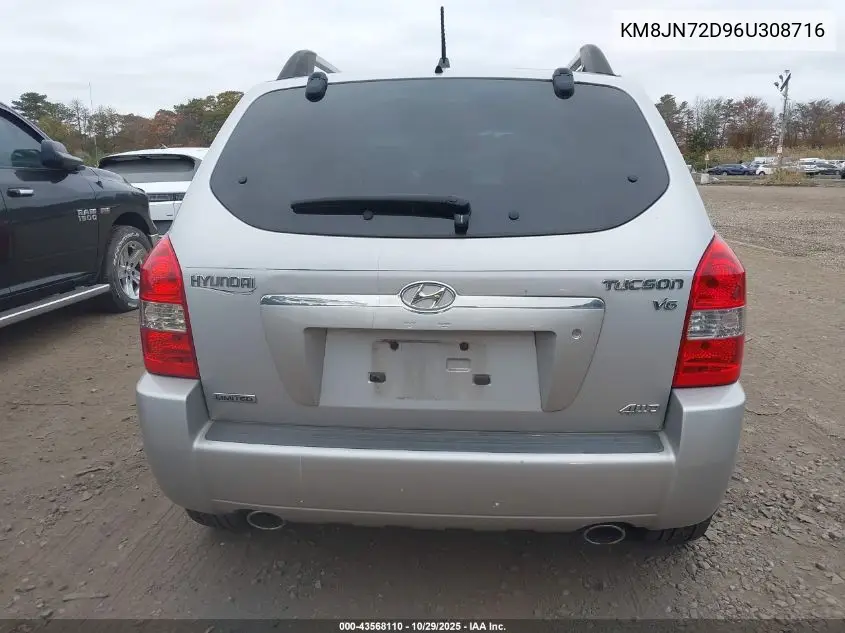 KM8JN72D96U308716 2006 Hyundai Tucson Gls/Limited
