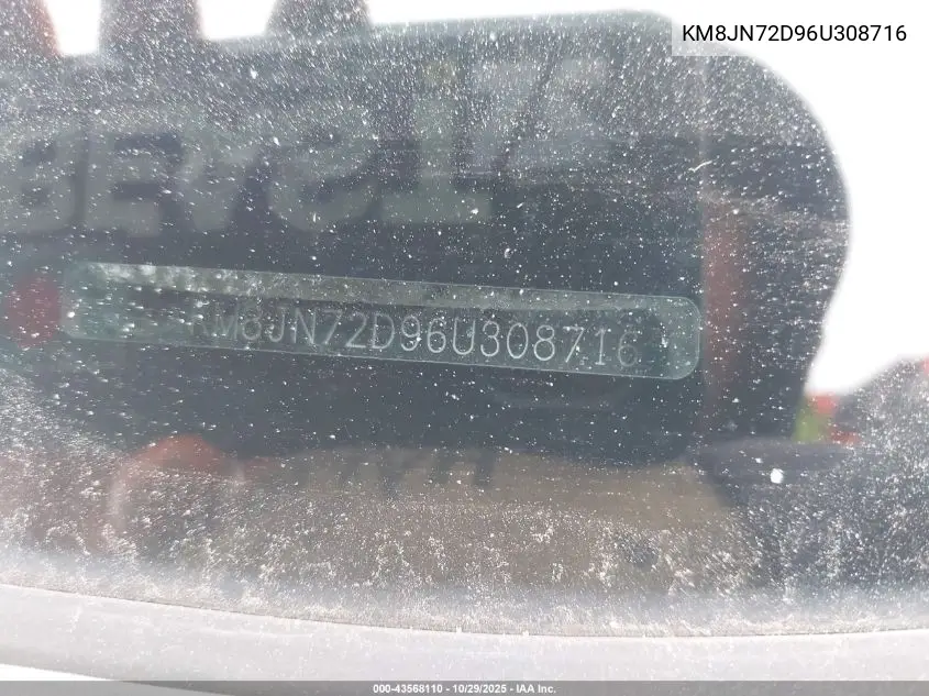 KM8JN72D96U308716 2006 Hyundai Tucson Gls/Limited