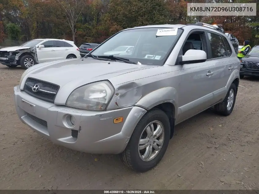 KM8JN72D96U308716 2006 Hyundai Tucson Gls/Limited