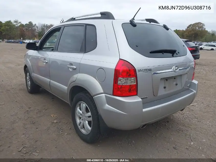 KM8JN72D96U308716 2006 Hyundai Tucson Gls/Limited