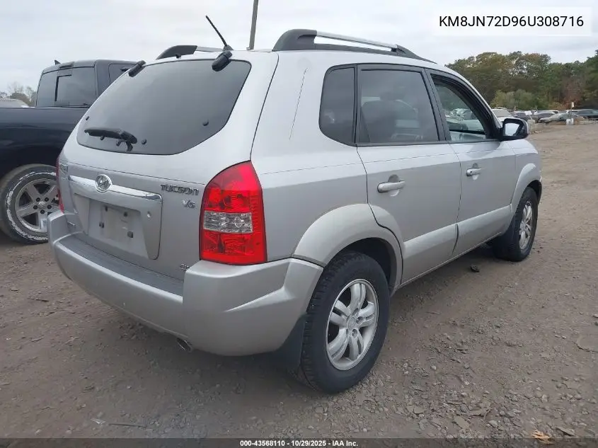 KM8JN72D96U308716 2006 Hyundai Tucson Gls/Limited
