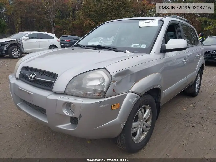KM8JN72D96U308716 2006 Hyundai Tucson Gls/Limited