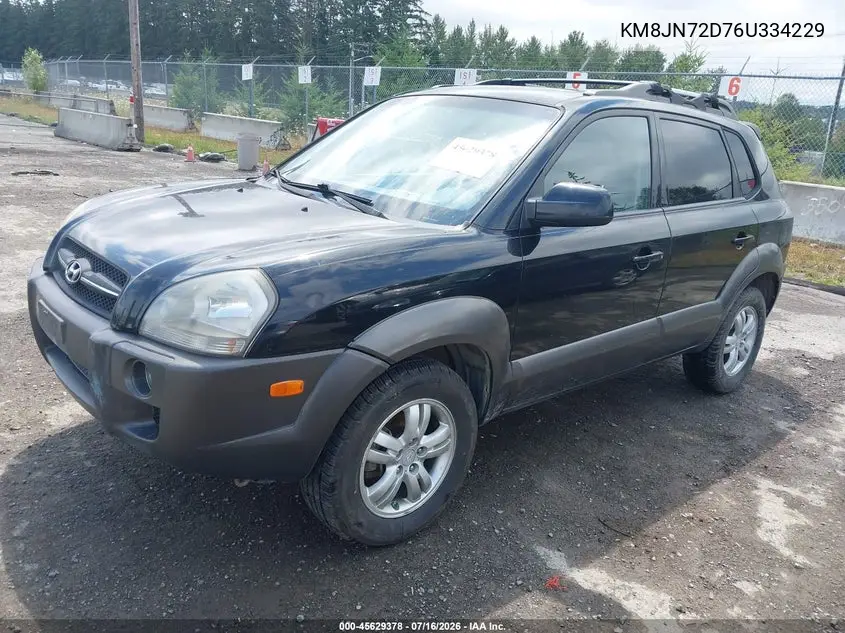 2006 Hyundai Tucson Gls/Limited VIN: KM8JN72D76U334229 Lot: 45629378