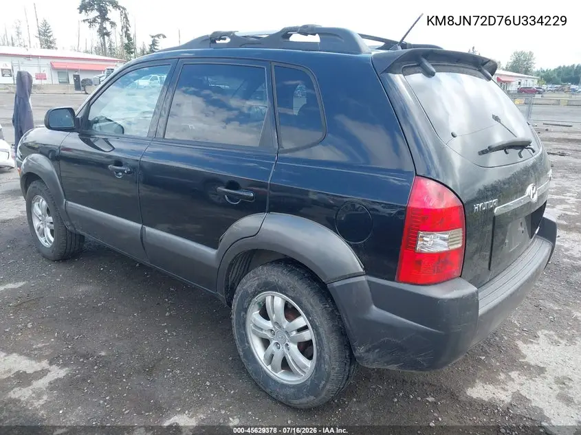 2006 Hyundai Tucson Gls/Limited VIN: KM8JN72D76U334229 Lot: 45629378