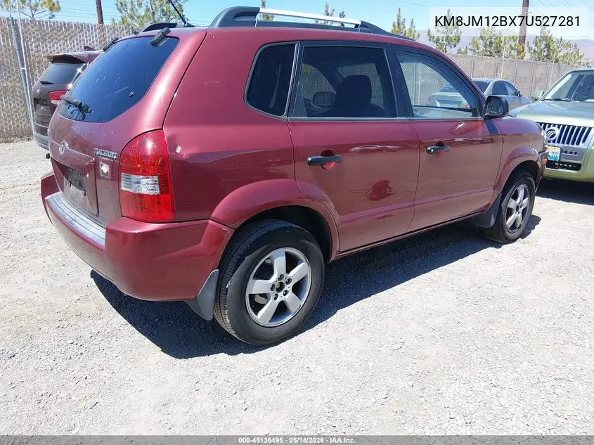 2007 Hyundai Tucson Gls VIN: KM8JM12BX7U527281 Lot: 45136495