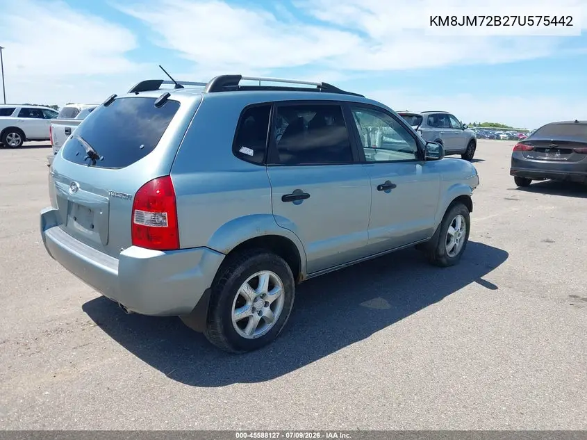 2007 Hyundai Tucson Gls VIN: KM8JM72B27U575442 Lot: 45588127