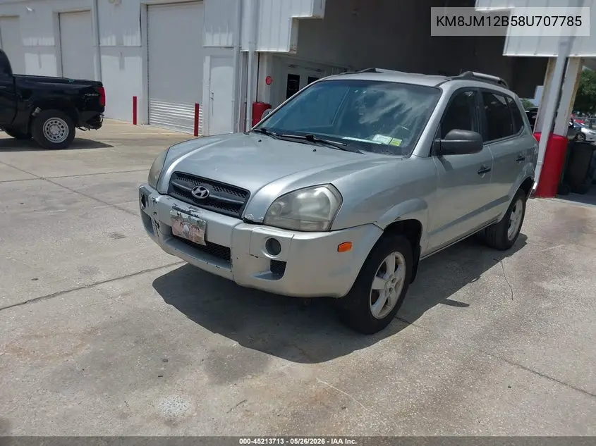 2008 Hyundai Tucson Gls VIN: KM8JM12B58U707785 Lot: 45213713