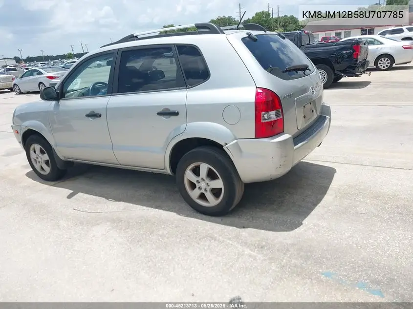 2008 Hyundai Tucson Gls VIN: KM8JM12B58U707785 Lot: 45213713