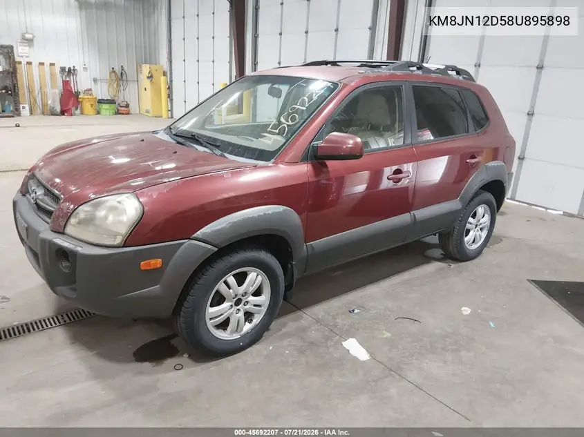 2008 Hyundai Tucson Limited V6/Se VIN: KM8JN12D58U895898 Lot: 45692207