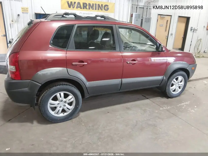 2008 Hyundai Tucson Limited V6/Se VIN: KM8JN12D58U895898 Lot: 45692207