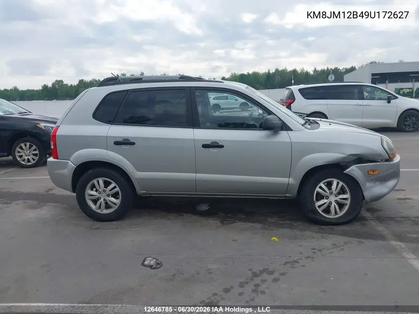 2009 Hyundai Tucson VIN: KM8JM12B49U172627 Lot: 12646785