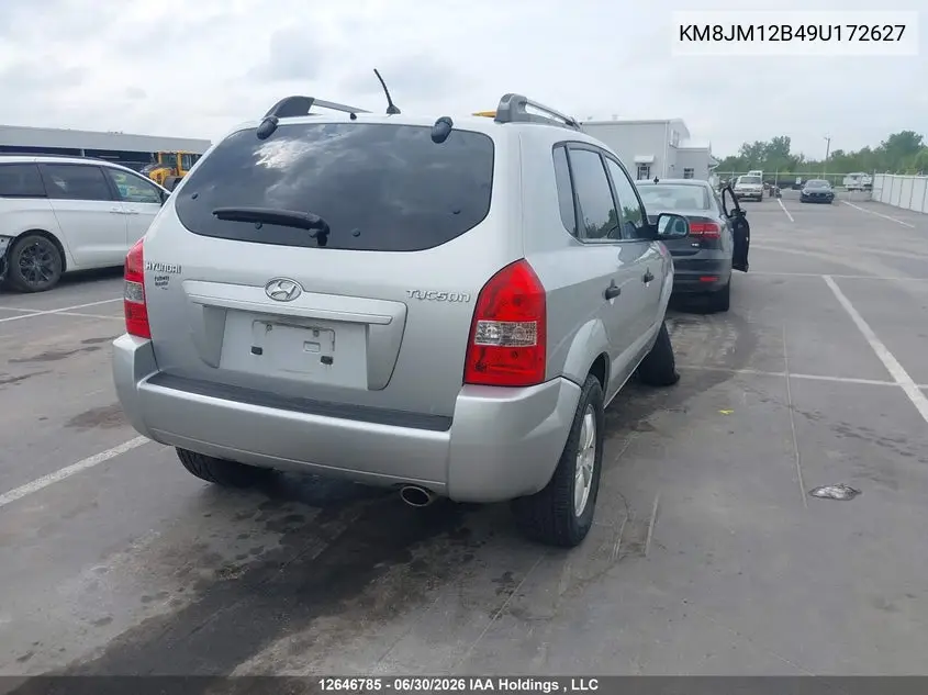2009 Hyundai Tucson VIN: KM8JM12B49U172627 Lot: 12646785