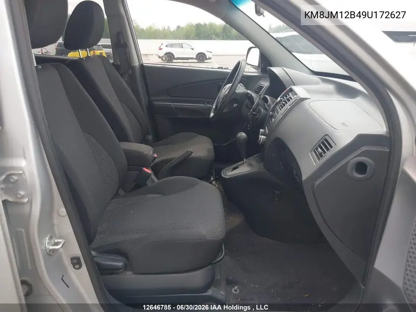 2009 Hyundai Tucson VIN: KM8JM12B49U172627 Lot: 12646785