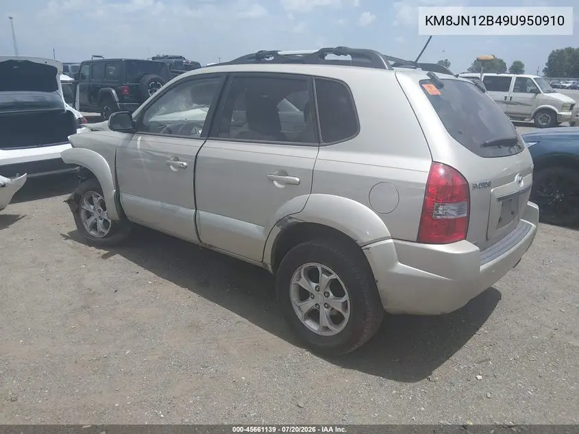 2009 Hyundai Tucson Limited VIN: KM8JN12B49U950910 Lot: 45661139