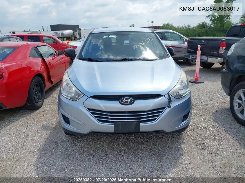 2010 Hyundai Tucson Gl VIN: KM8JTCAC6AU063017 Lot: 20269382