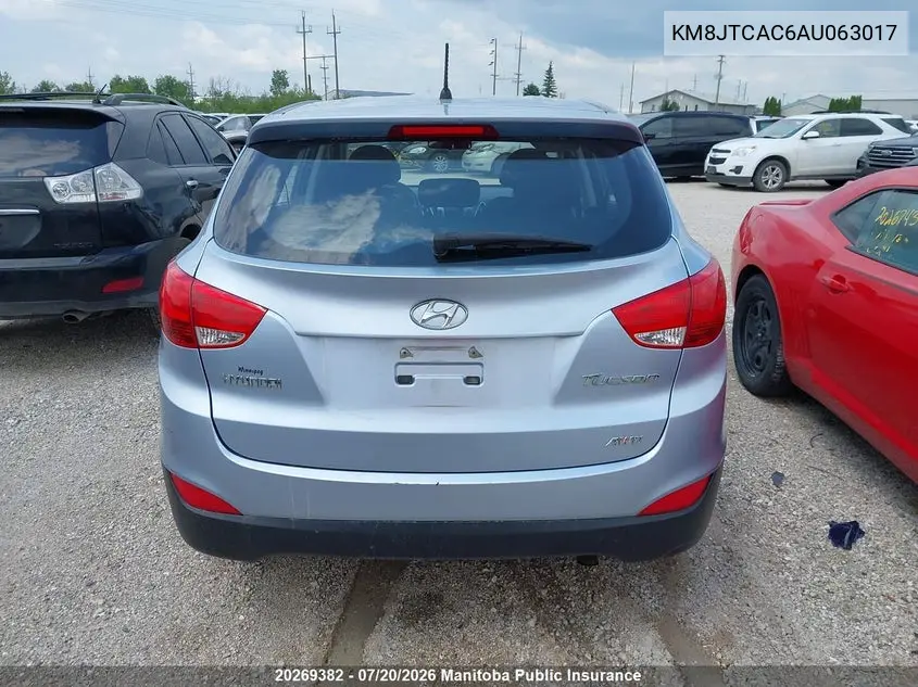 2010 Hyundai Tucson Gl VIN: KM8JTCAC6AU063017 Lot: 20269382