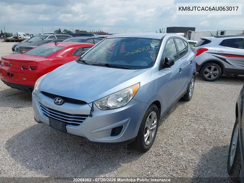 2010 Hyundai Tucson Gl VIN: KM8JTCAC6AU063017 Lot: 20269382