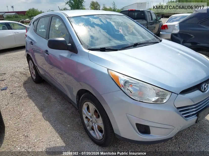 2010 Hyundai Tucson Gl VIN: KM8JTCAC6AU063017 Lot: 20269382