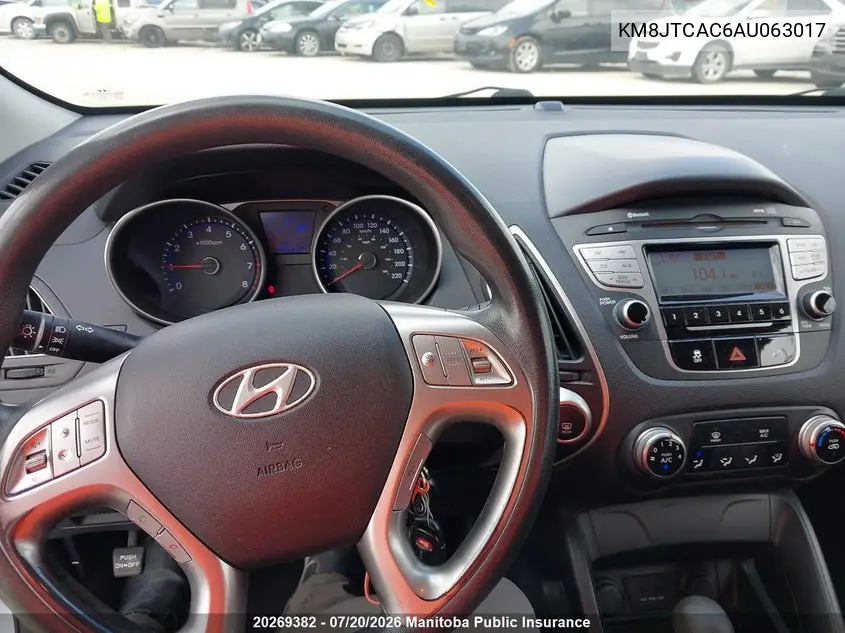 2010 Hyundai Tucson Gl VIN: KM8JTCAC6AU063017 Lot: 20269382