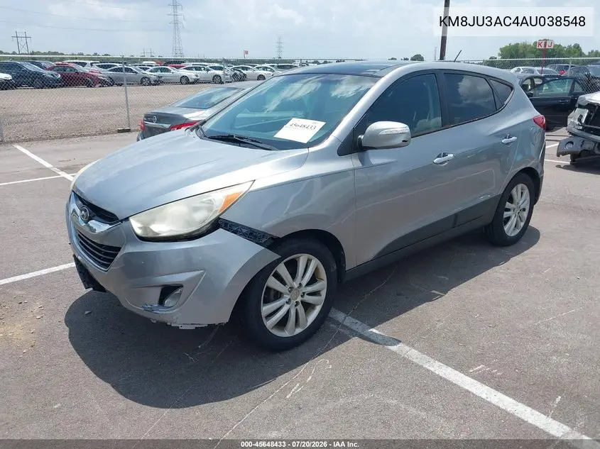2010 Hyundai Tucson Limited VIN: KM8JU3AC4AU038548 Lot: 45648433
