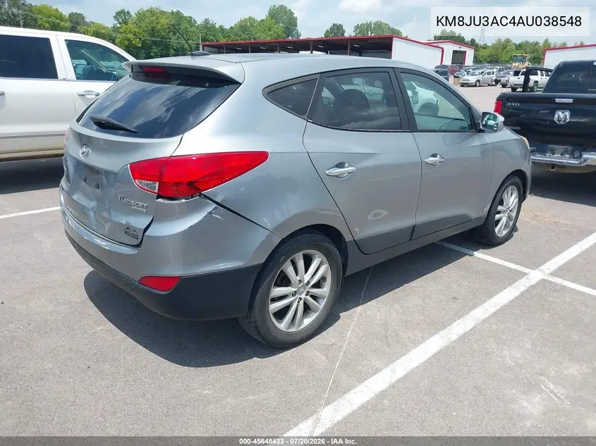 2010 Hyundai Tucson Limited VIN: KM8JU3AC4AU038548 Lot: 45648433