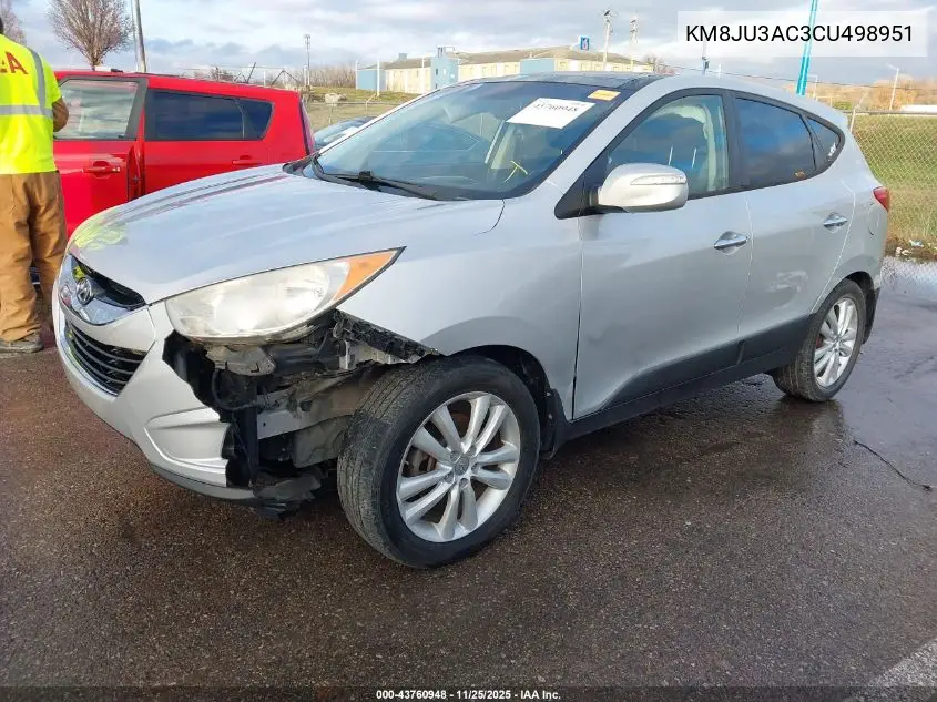 KM8JU3AC3CU498951 2012 Hyundai Tucson Limited