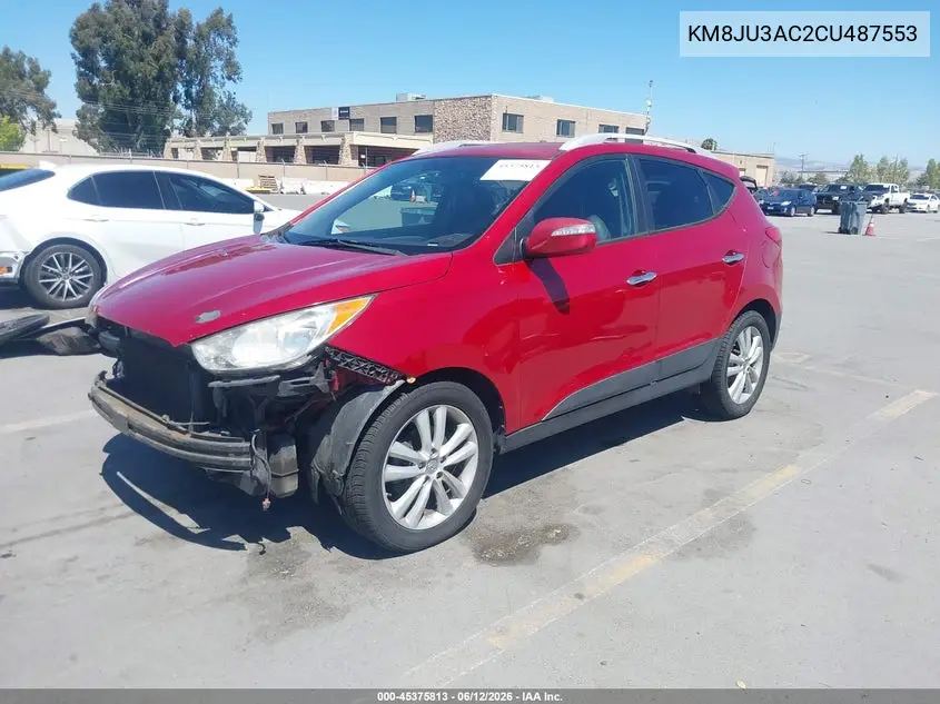 2012 Hyundai Tucson Limited VIN: KM8JU3AC2CU487553 Lot: 45375813
