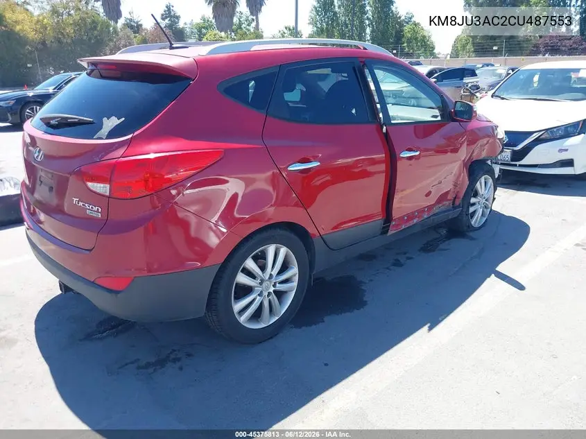 2012 Hyundai Tucson Limited VIN: KM8JU3AC2CU487553 Lot: 45375813