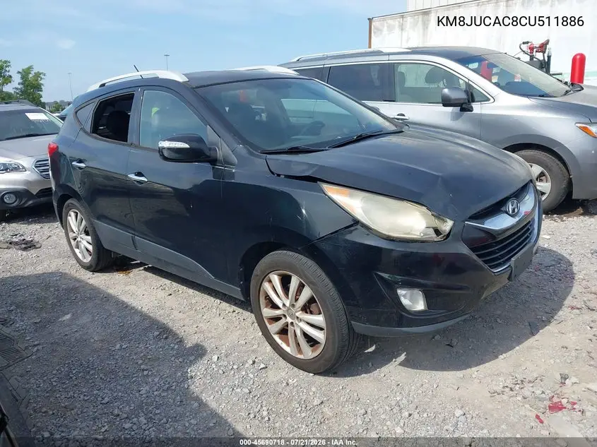2012 Hyundai Tucson Limited VIN: KM8JUCAC8CU511886 Lot: 45690718