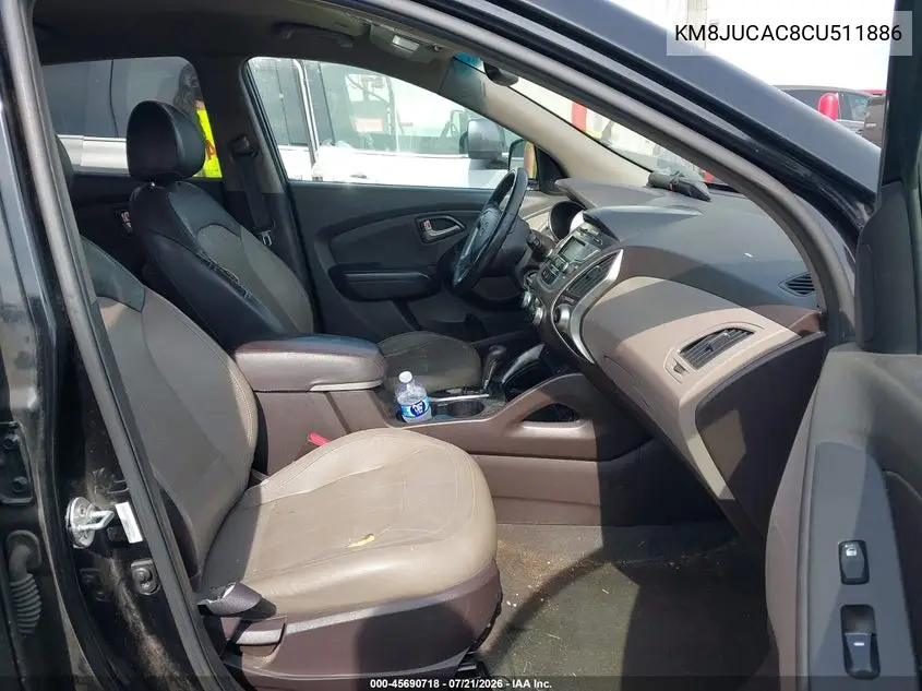 2012 Hyundai Tucson Limited VIN: KM8JUCAC8CU511886 Lot: 45690718