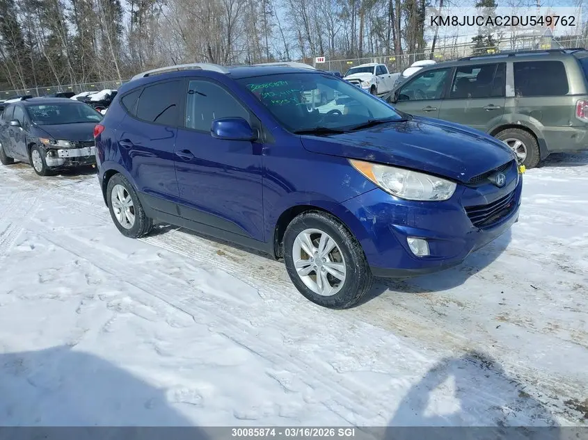 2013 Hyundai Tucson Gls/Limited VIN: KM8JUCAC2DU549762 Lot: 30085874